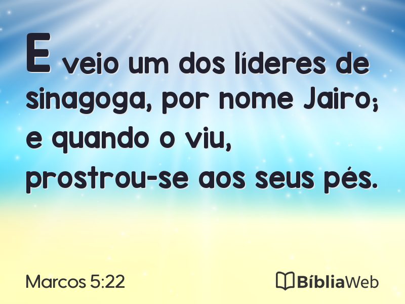 Marcos 5:22 em imagem para compartilhar