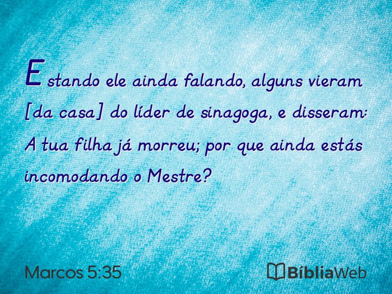 Marcos 5:35 em imagem para compartilhar
