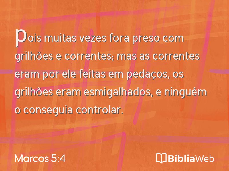 Marcos 5:4 em imagem para compartilhar