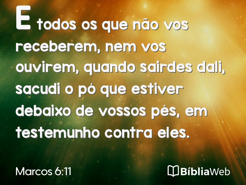 Marcos 6:11 em imagem para compartilhar