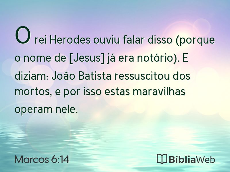 Marcos 6:14 em imagem para compartilhar