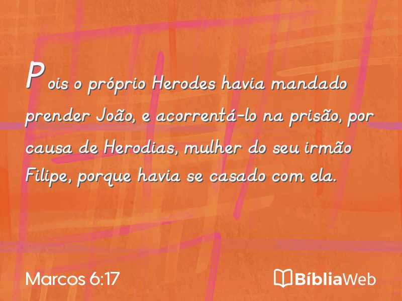 Marcos 6:17 em imagem para compartilhar