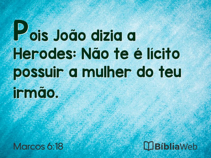 Marcos 6:18 em imagem para compartilhar