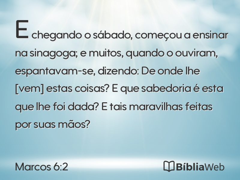Marcos 6:2 em imagem para compartilhar