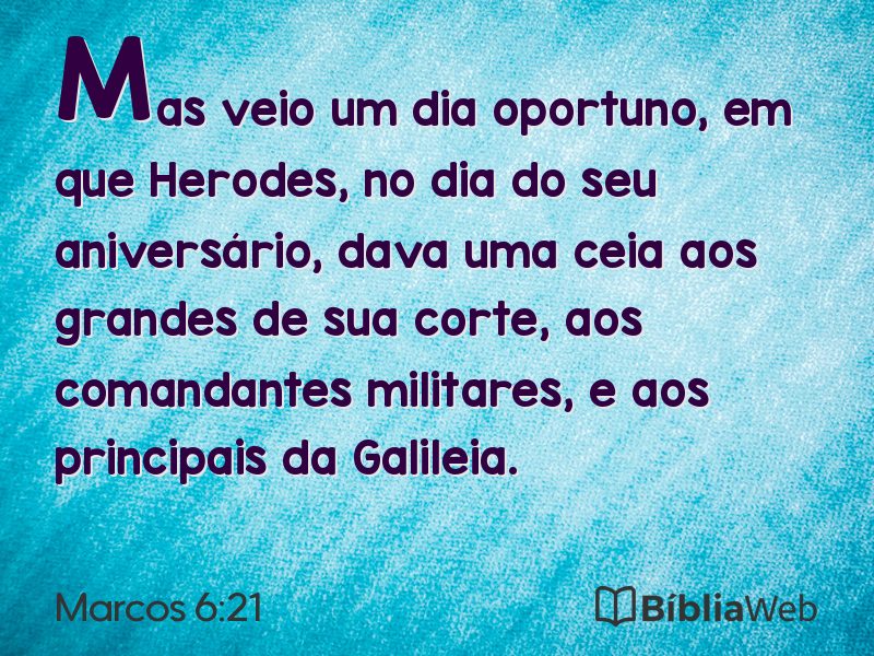 Marcos 6:21 em imagem para compartilhar