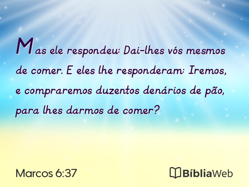 Marcos 6:37 em imagem para compartilhar