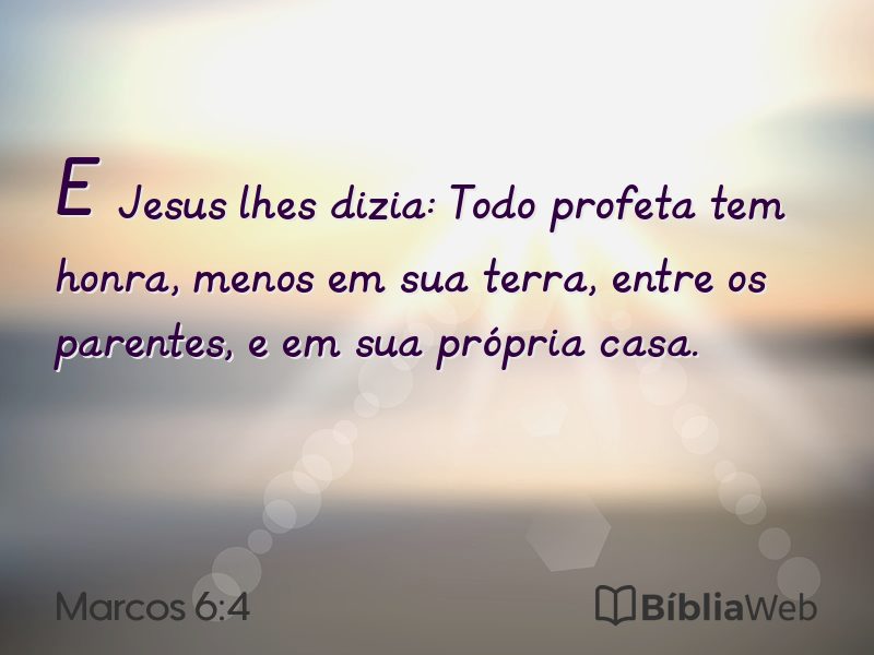 Marcos 6:4 em imagem para compartilhar
