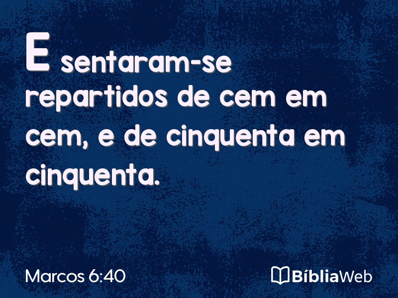Marcos 6:40 em imagem para compartilhar