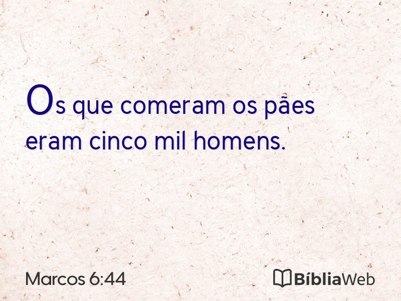 Marcos 6:44 em imagem para compartilhar