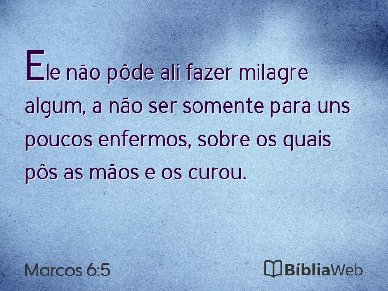 Marcos 6:5 em imagem para compartilhar