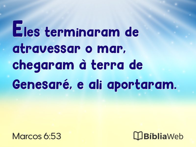 Marcos 6:53 em imagem para compartilhar