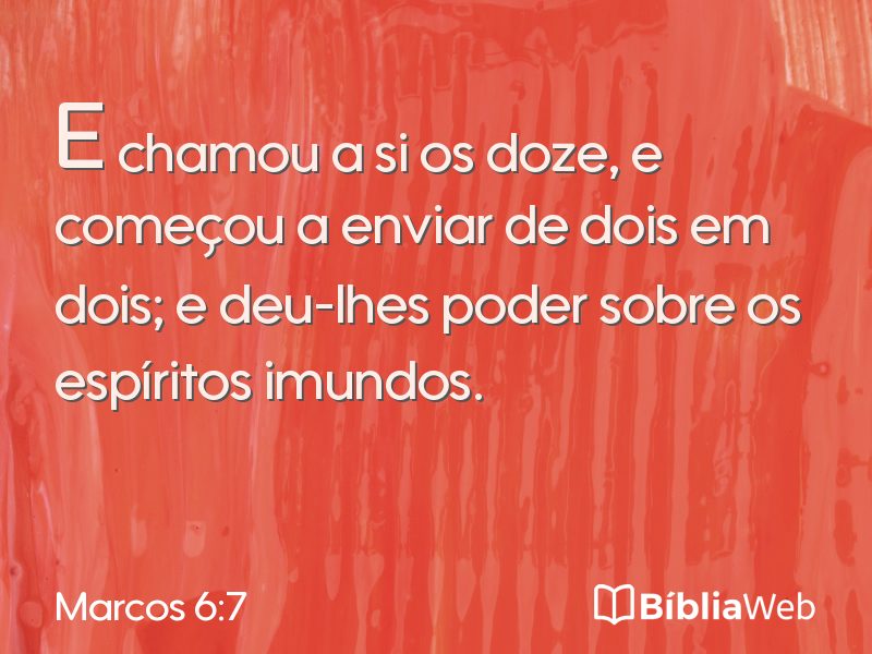 Marcos 6:7 em imagem para compartilhar