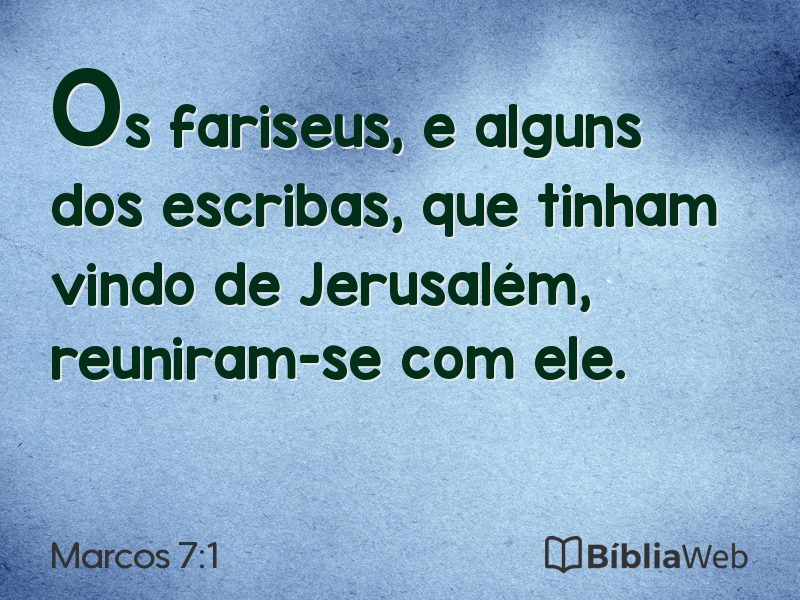 Marcos 7:1 em imagem para compartilhar