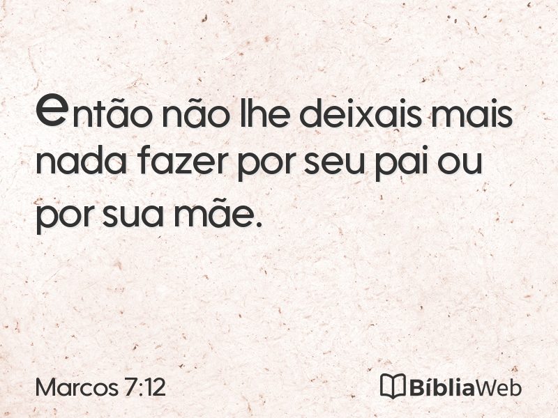 Marcos 7:12 em imagem para compartilhar