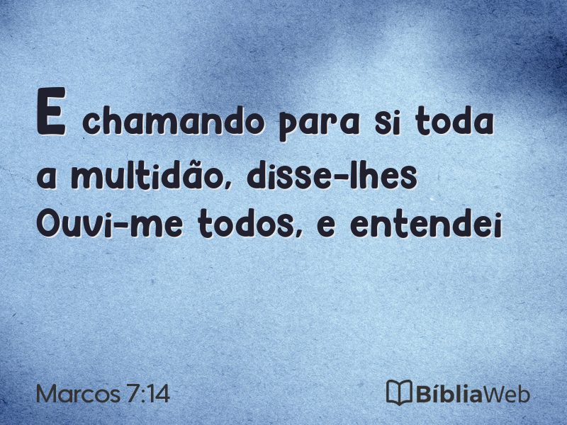 Marcos 7:14 em imagem para compartilhar