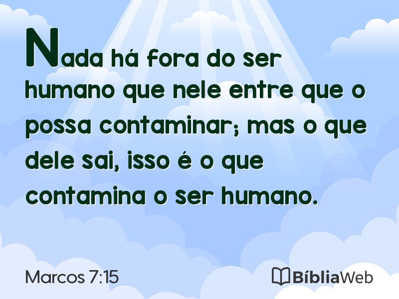Marcos 7:15 em imagem para compartilhar