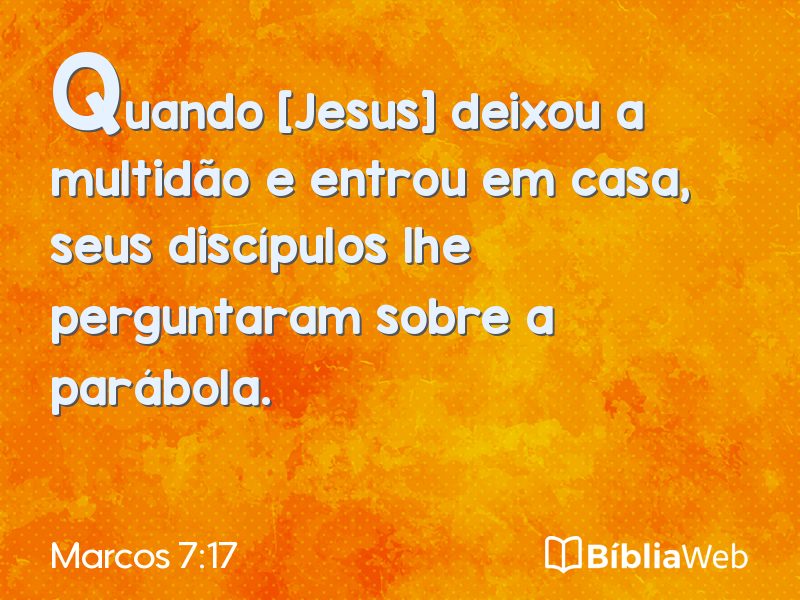 Marcos 7:17 em imagem para compartilhar