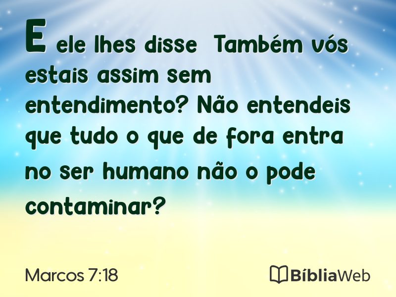 Marcos 7:18 em imagem para compartilhar
