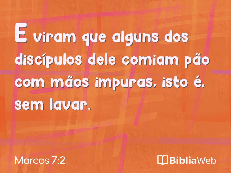 Marcos 7:2 em imagem para compartilhar