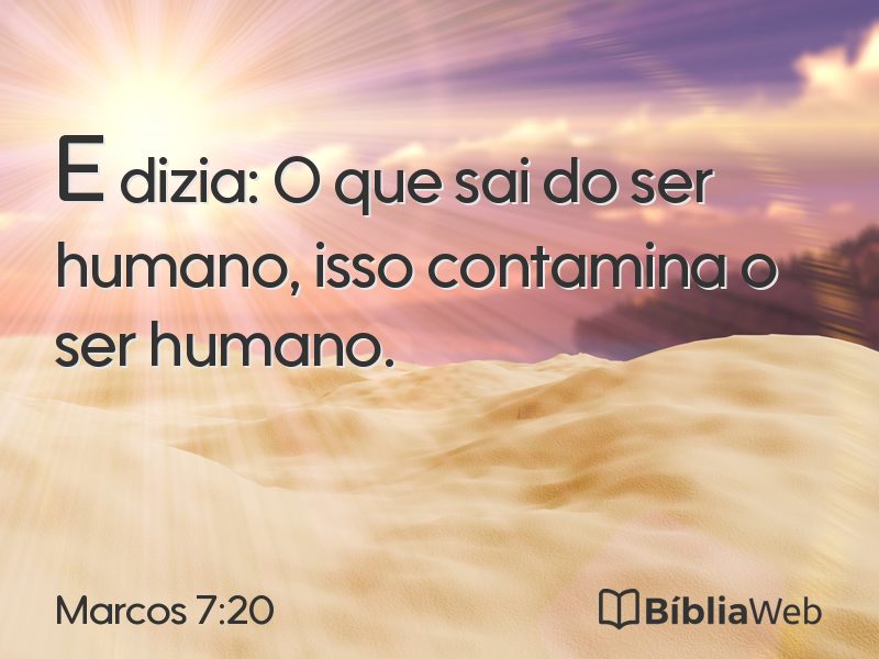 Marcos 7:20 em imagem para compartilhar