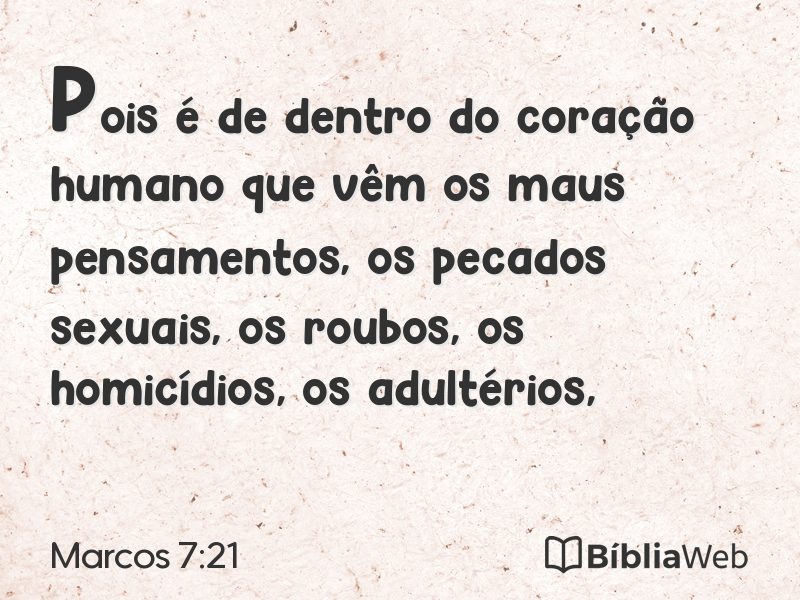 Marcos 7:21 em imagem para compartilhar