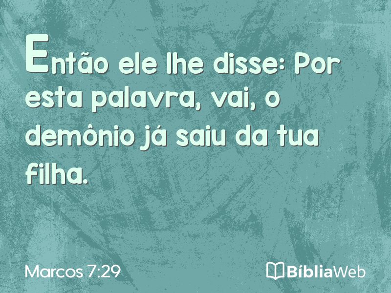 Marcos 7:29 em imagem para compartilhar