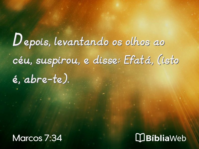 Marcos 7:34 em imagem para compartilhar
