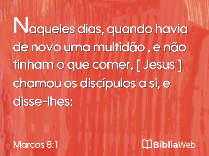 Marcos 8:1 em imagem para compartilhar
