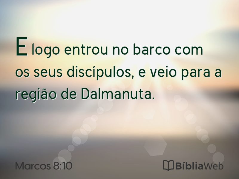 Marcos 8:10 em imagem para compartilhar