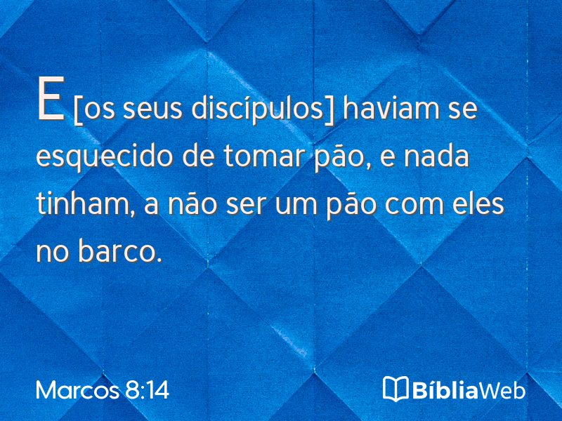 Marcos 8:14 em imagem para compartilhar