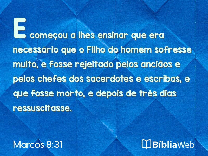 Marcos 8:31 em imagem para compartilhar