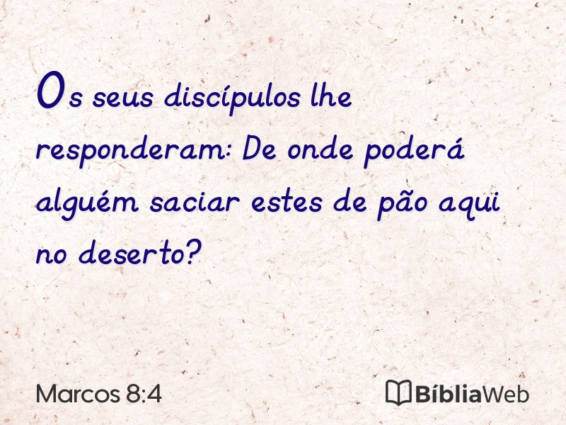 Marcos 8:4 em imagem para compartilhar