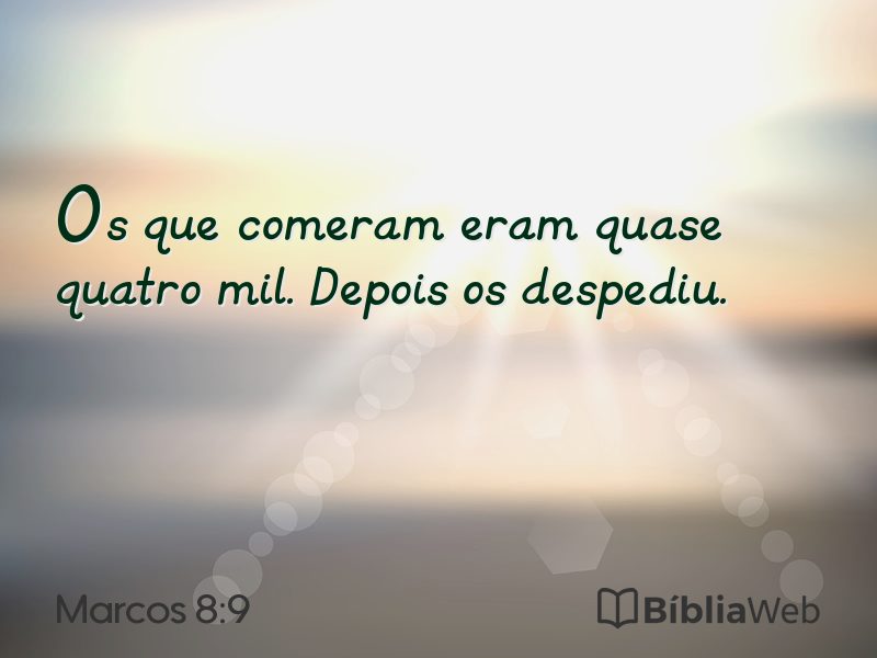 Marcos 8:9 em imagem para compartilhar