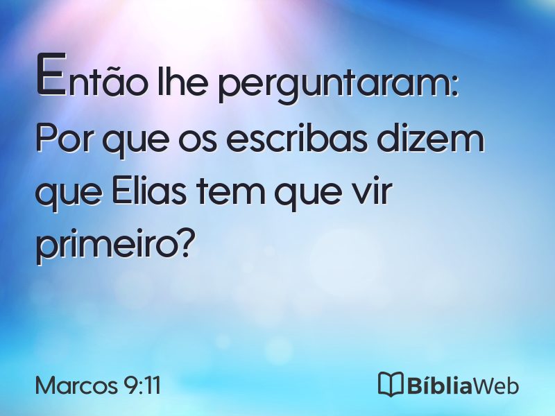 Marcos 9:11 em imagem para compartilhar