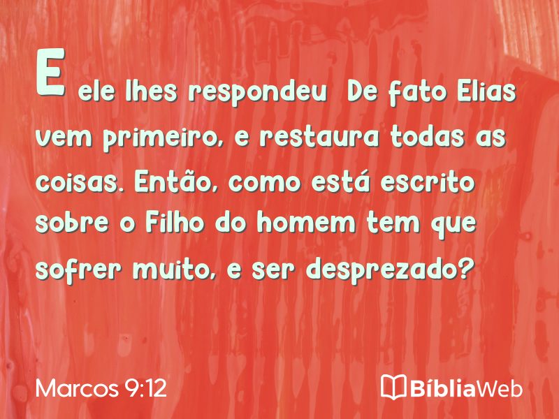 Marcos 9:12 em imagem para compartilhar