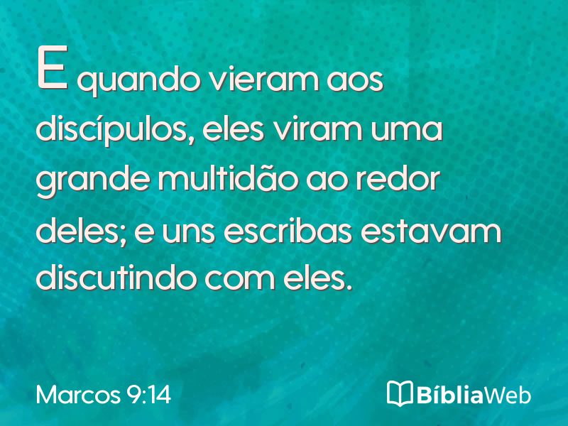 Marcos 9:14 em imagem para compartilhar