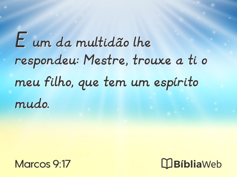 Marcos 9:17 em imagem para compartilhar
