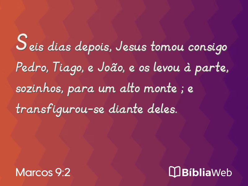 Marcos 9:2 em imagem para compartilhar