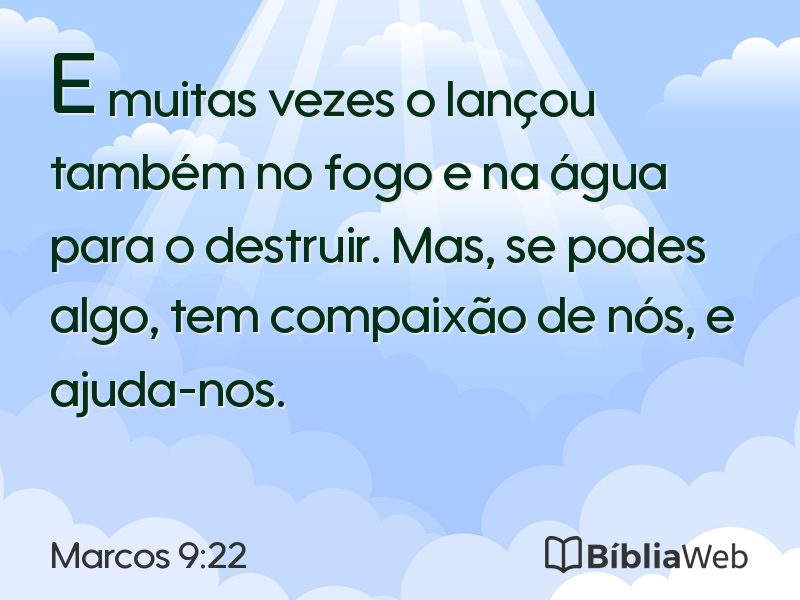 Marcos 9:22 em imagem para compartilhar