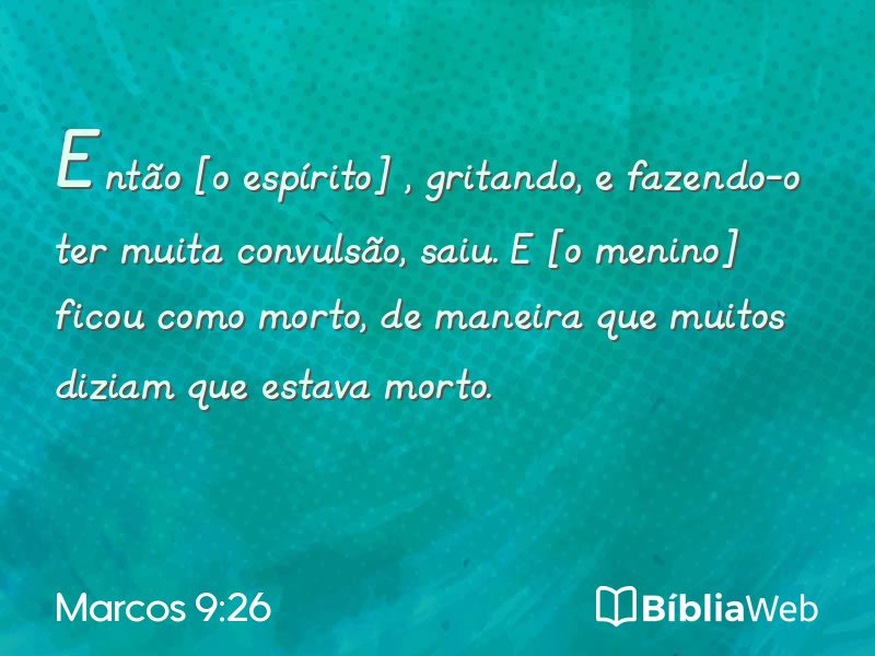 Marcos 9:26 em imagem para compartilhar