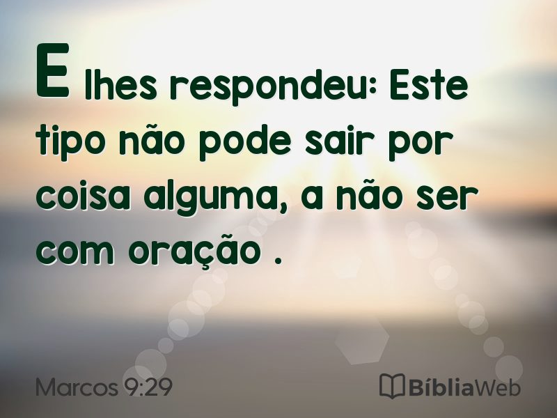 Marcos 9:29 em imagem para compartilhar