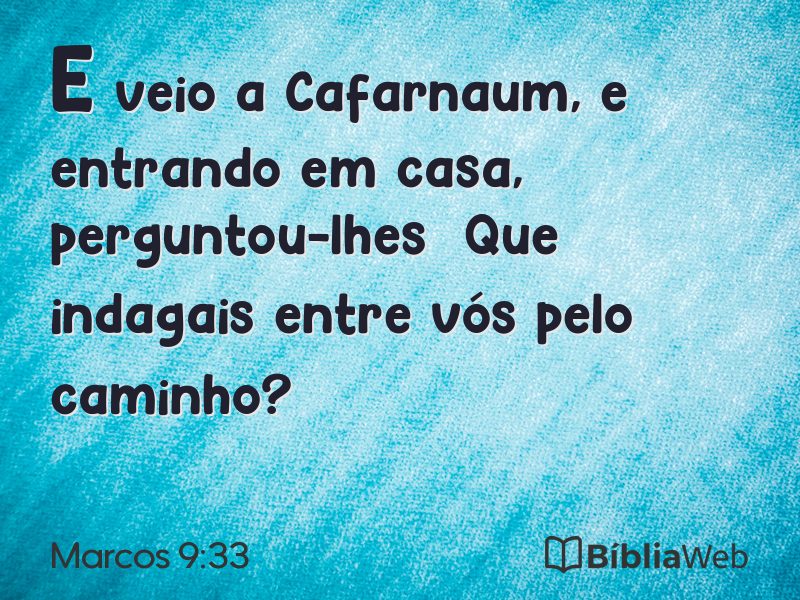 Marcos 9:33 em imagem para compartilhar