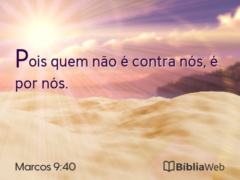 Marcos 9:40 em imagem para compartilhar
