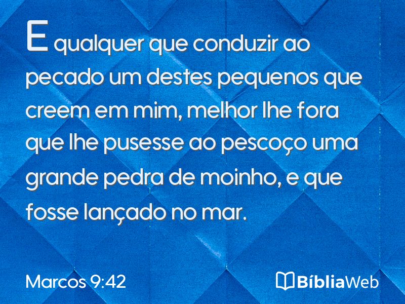 Marcos 9:42 em imagem para compartilhar
