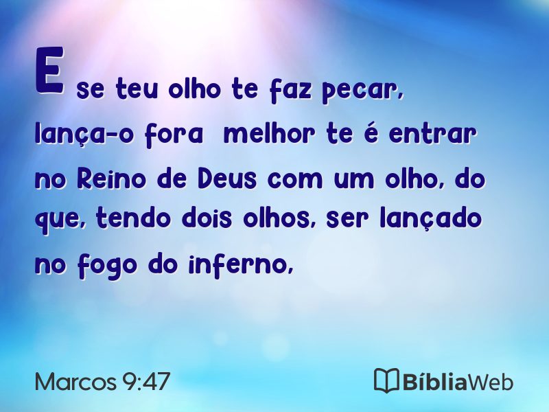 Marcos 9:47 em imagem para compartilhar