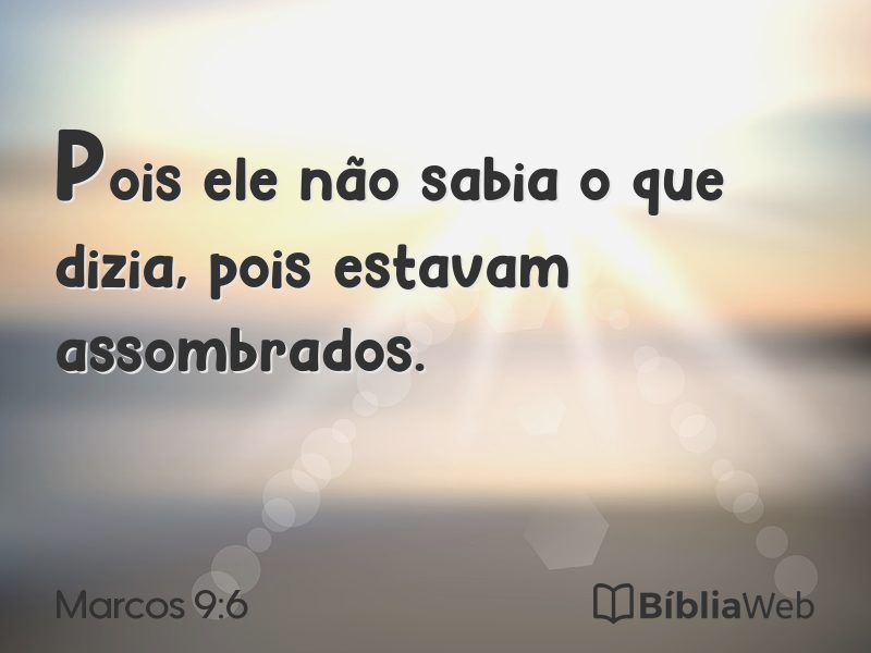 Marcos 9:6 em imagem para compartilhar