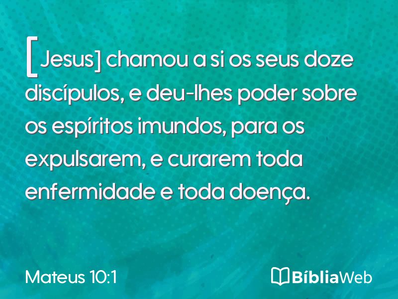 Mateus 10:1 em imagem para compartilhar