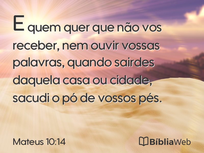 Mateus 10:14 em imagem para compartilhar