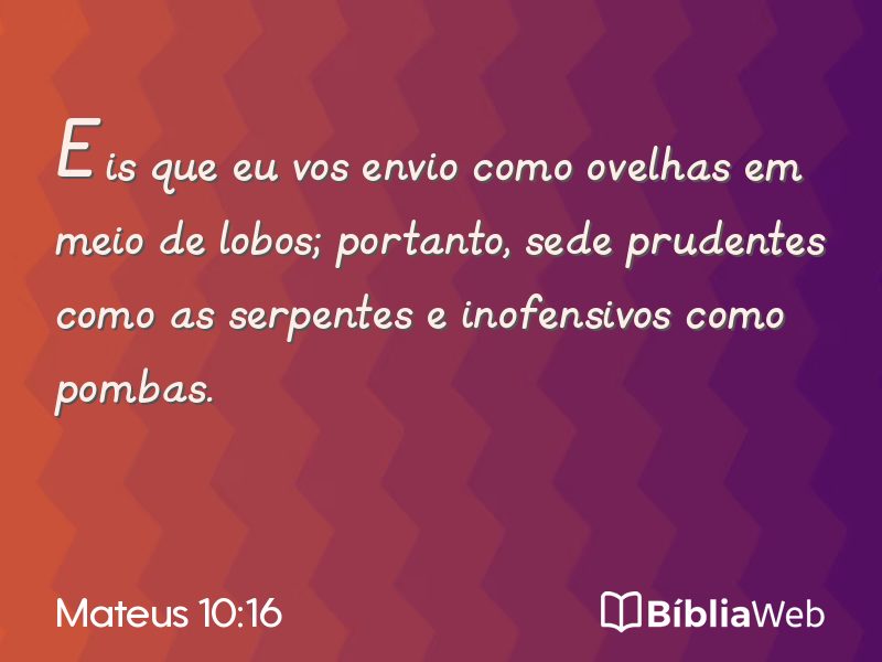 Mateus 10:16 em imagem para compartilhar