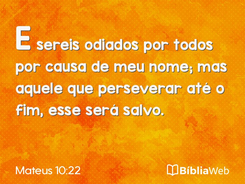 Mateus 10:22 em imagem para compartilhar